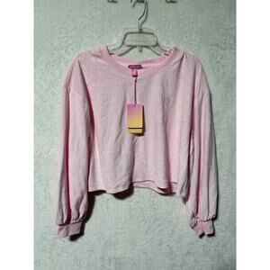 Target Stony Clover Lane Pink Crop Sweatshirt Size XL *NWT